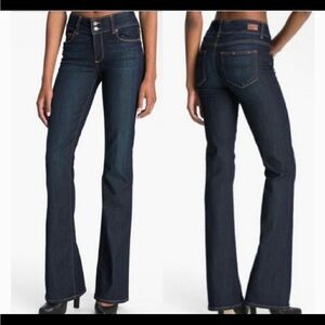 PAIGE Dark Blue Flare & Wide Leg Jeans